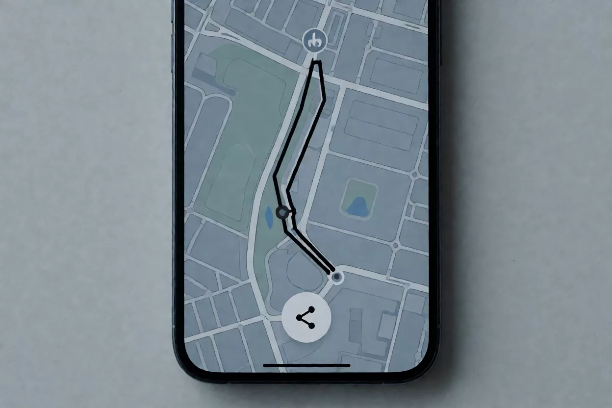 手机查看跑表跑步数据与分享页面